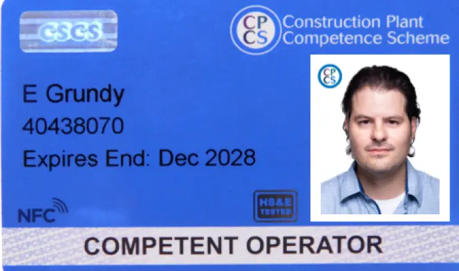 CPCS Blue Competent Operator Card